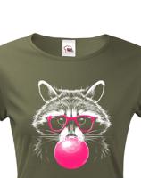 Dámské tričko - mýval - kvalitní potisk na triko