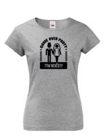 Dámské tričko na rozlučkovou párty Game over - ideální na rozloučení se svobodou