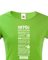 Dámské tričko narozeninové noviny 1970