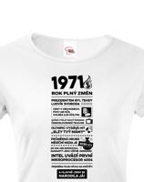Dámské tričko narozeninové noviny 1971