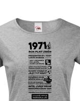 Dámské tričko narozeninové noviny 1971