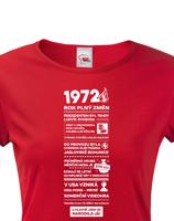 Dámské tričko narozeninové noviny 1972