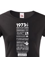Dámské tričko narozeninové noviny 1973