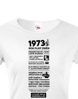 Dámské tričko narozeninové noviny 1973