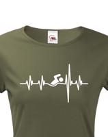 Dámské tričko Nejlepší Trenér Tep - skvělý dárek pro plavce