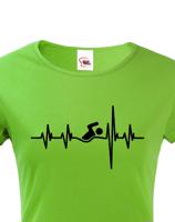 Dámské tričko Nejlepší Trenér Tep - skvělý dárek pro plavce