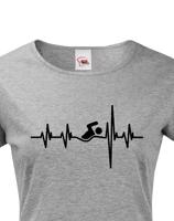 Dámské tričko Nejlepší Trenér Tep - skvělý dárek pro plavce