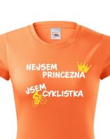 Dámské tričko nejsem princezna, jsem cyklistka jako skvělý dárek