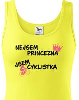 Dámské tričko nejsem princezna, jsem cyklistka jako skvělý dárek