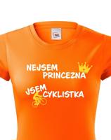 Dámské tričko nejsem princezna, jsem cyklistka jako skvělý dárek