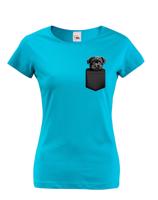 Dámské tričko Opičí pinč v kapsičce - kvalitní tisk a rychlé dodání