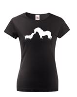 Dámské tričko - Potisk kůň a pes
