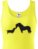 Dámské tričko - Potisk kůň a pes