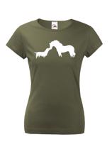 Dámské tričko - Potisk kůň a pes