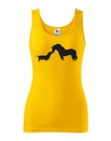 Dámské tričko - Potisk kůň a pes