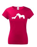 Dámské tričko - Potisk kůň a pes