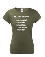 Dámské tričko - Práce na 100 %