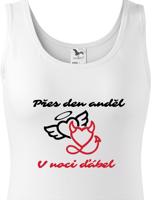 Dámské tričko přes den anděl, v noci ďábel