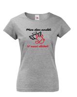 Dámské tričko přes den anděl, v noci ďábel