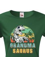 Dámské tričko pro babičky s potiskem Grandmasaurus - skvělý dárek pro babičky