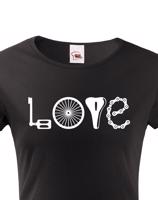 Dámské tričko pro cyklistky s potiskem LOVE