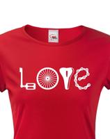 Dámské tričko pro cyklistky s potiskem LOVE