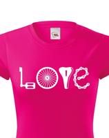 Dámské tričko pro cyklistky s potiskem LOVE