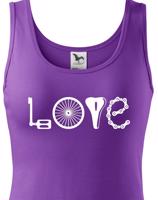 Dámské tričko pro cyklistky s potiskem LOVE