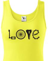 Dámské tričko pro cyklistky s potiskem LOVE