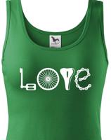 Dámské tričko pro cyklistky s potiskem LOVE