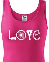 Dámské tričko pro cyklistky s potiskem LOVE