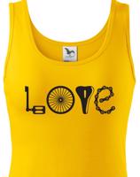 Dámské tričko pro cyklistky s potiskem LOVE