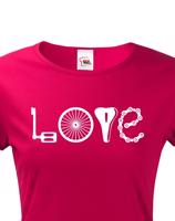 Dámské tričko pro cyklistky s potiskem LOVE