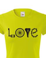 Dámské tričko pro cyklistky s potiskem LOVE