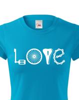 Dámské tričko pro cyklistky s potiskem LOVE
