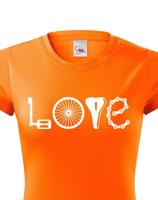 Dámské tričko pro cyklistky s potiskem LOVE