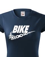 Dámské tričko pro cyklisty BIKE - vtipná parodie známé značky