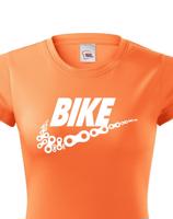 Dámské tričko pro cyklisty BIKE - vtipná parodie známé značky