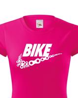 Dámské tričko pro cyklisty BIKE - vtipná parodie známé značky