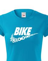 Dámské tričko pro cyklisty BIKE - vtipná parodie známé značky