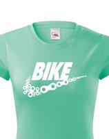 Dámské tričko pro cyklisty BIKE - vtipná parodie známé značky