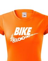 Dámské tričko pro cyklisty BIKE - vtipná parodie známé značky