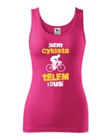 Dámské tričko pro cyklisty Cyklista tělem i duší - s dopravou za 46 Kč