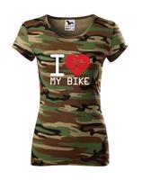 Dámské tričko pro cyklisty I love my bike - ideální dárek
