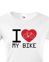 Dámské tričko pro cyklisty I love my bike - ideální dárek
