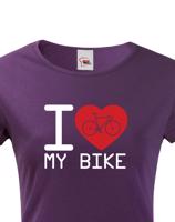 Dámské tričko pro cyklisty I love my bike - ideální dárek