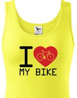 Dámské tričko pro cyklisty I love my bike - ideální dárek