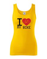 Dámské tričko pro cyklisty I love my bike - ideální dárek