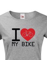 Dámské tričko pro cyklisty I love my bike - ideální dárek