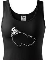 Dámské tričko pro cyklisty s mapou Čr